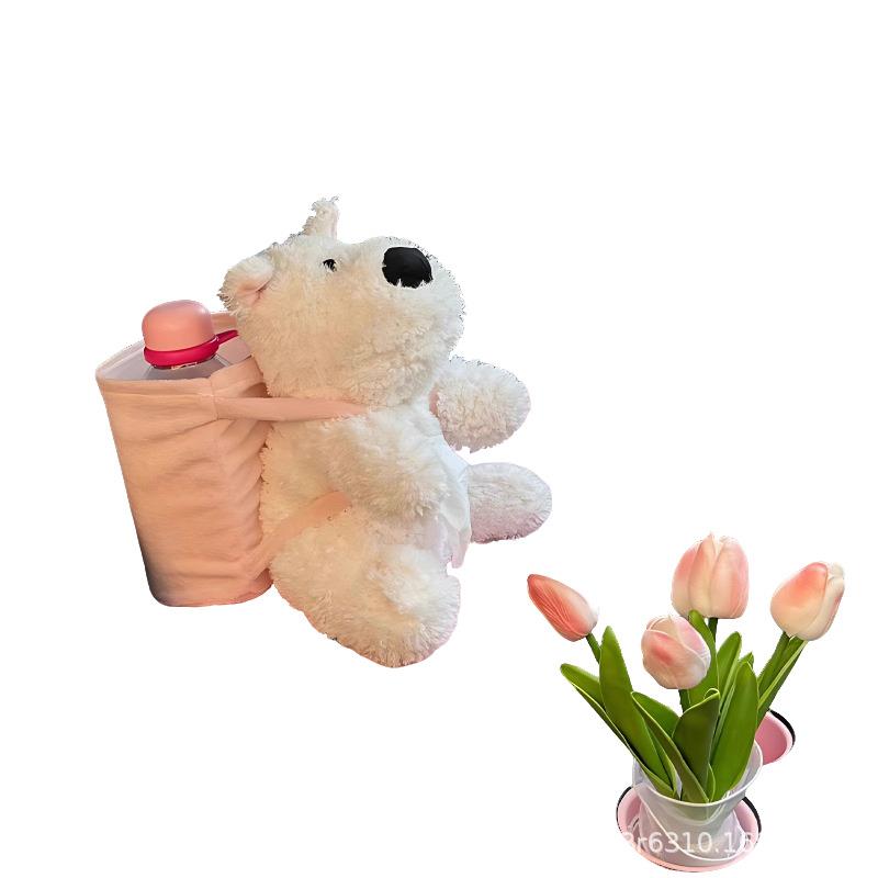 西高地车用纸巾盒垃圾桶二合一汽车收纳盒多功能手扶箱杂物桶可爱 - 图3