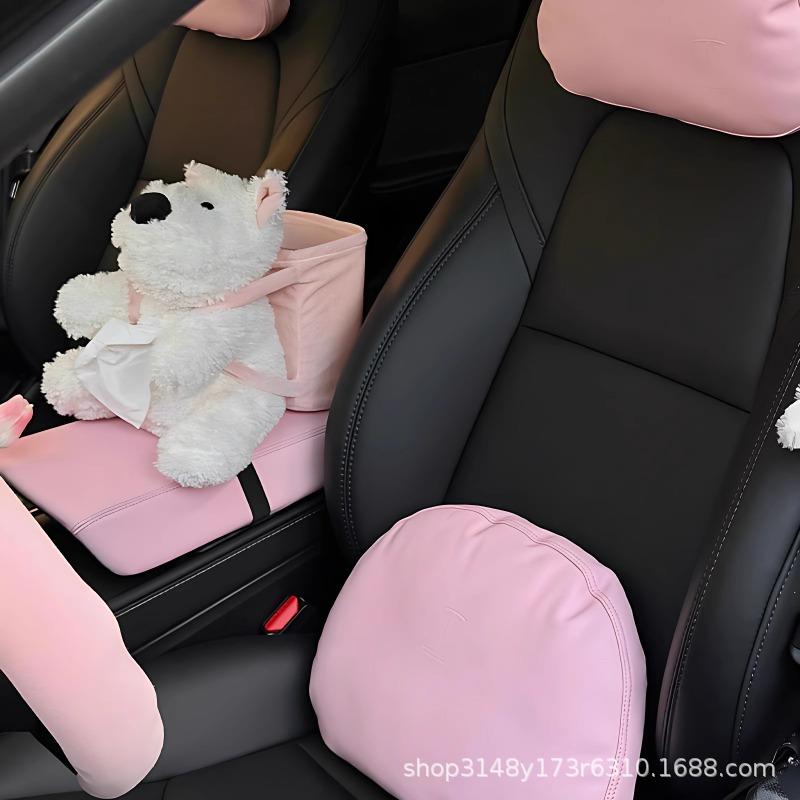 西高地车用纸巾盒垃圾桶二合一汽车收纳盒多功能手扶箱杂物桶可爱 - 图2