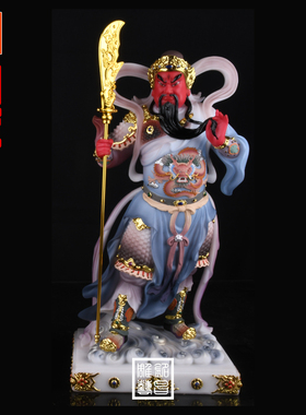 铭昌汉白玉伽蓝韦陀关羽护法新款