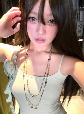 复古辣妹做旧串珠叠戴项链