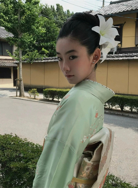 超仙纯欲风白色百合花发夹