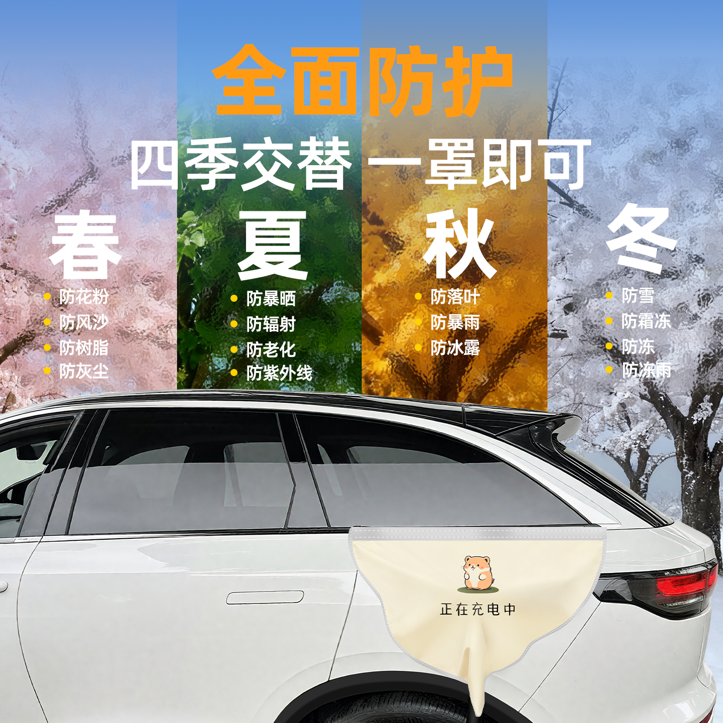 新能源汽车充电枪防雨罩电车充电口器遮雨挡雨天户外保护防水盖套 - 图0