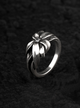 端克罗心潮永恒藤蔓戒指指环复古做旧风格925银纯银小众质感设计