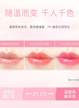 保湿滋润胡萝卜素温感变色口红