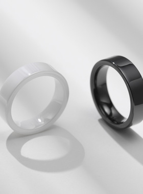 男女通用陶瓷简约光面陶瓷戒指