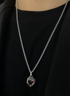 钛钢十字链男士潮流项链