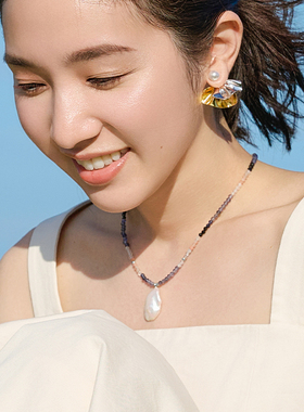 EOLO巴洛克珠坠项链女款纯银