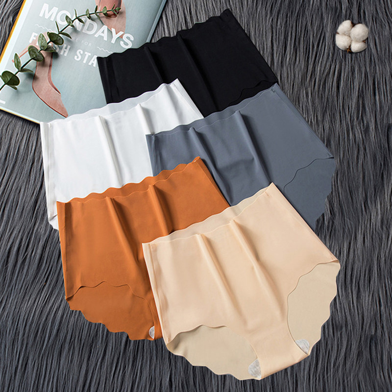 高腰冰丝无痕纯棉裆夏季提臀三角裤 闪妖女三角裤