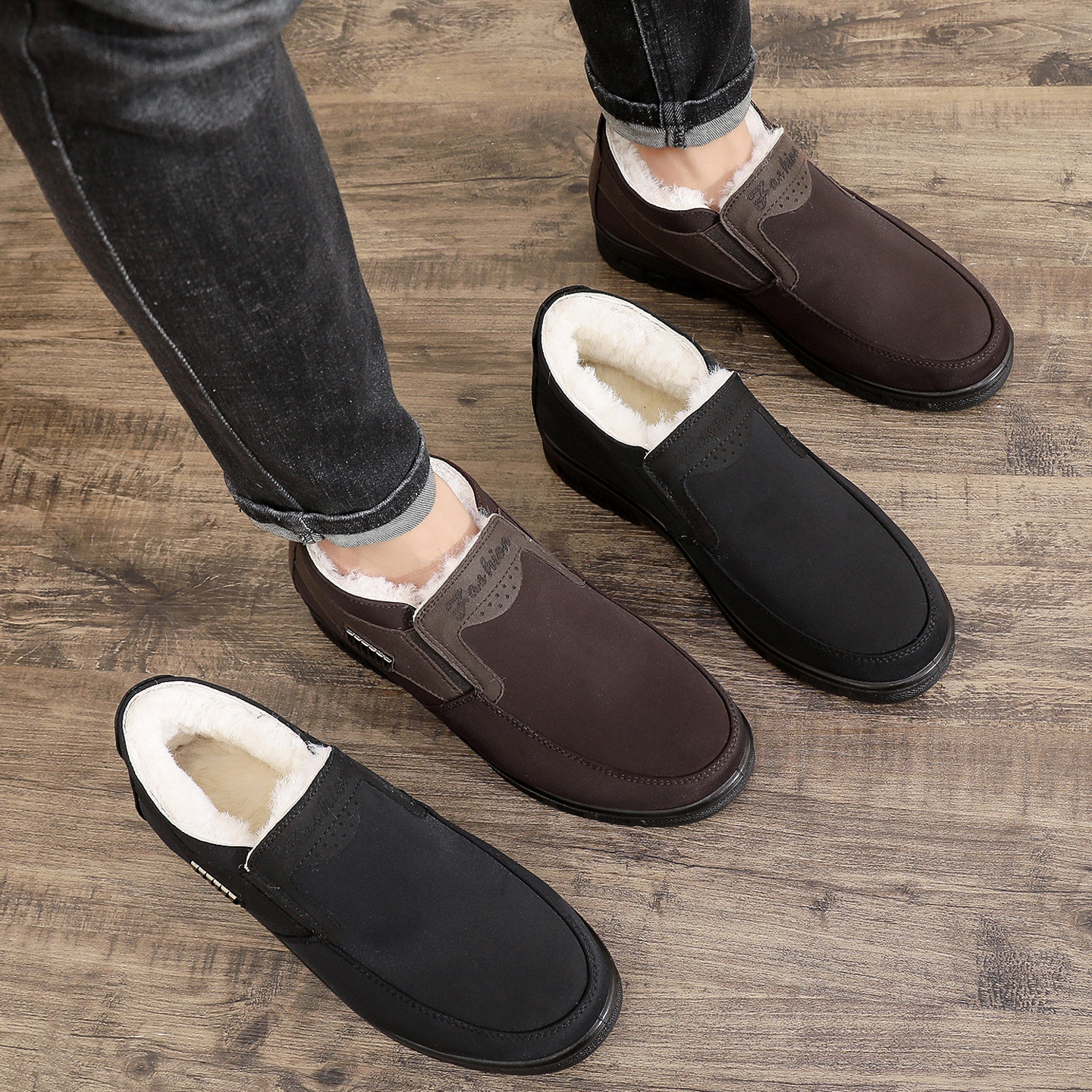 老北京布鞋男棉鞋冬老人防水保暖加绒加厚纯羊毛大码中老年爸爸鞋,淘宝优惠券,粉丝福利购,淘宝优惠卷