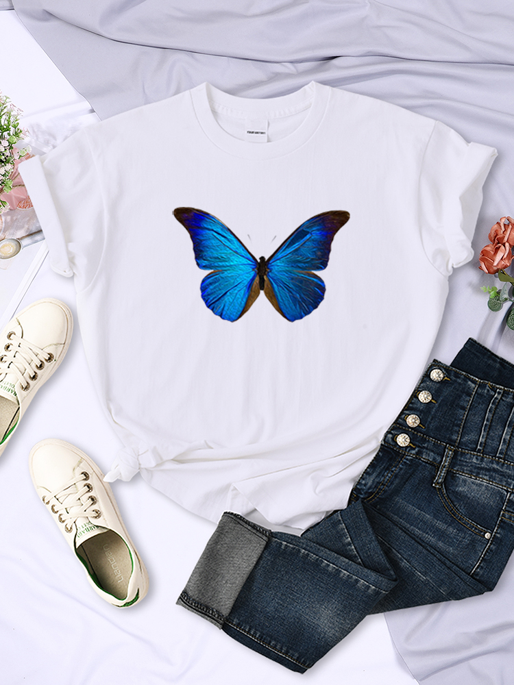 Printed simple short-sleeved T-shirt for women 简约短袖T恤女 - 图2