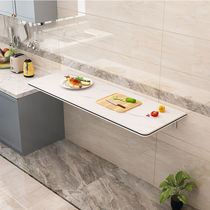 Free-to-punch wall Folding Shelf Kitchen partitions Partition Wall Wall-hung Containing shelf Home Table Tops table