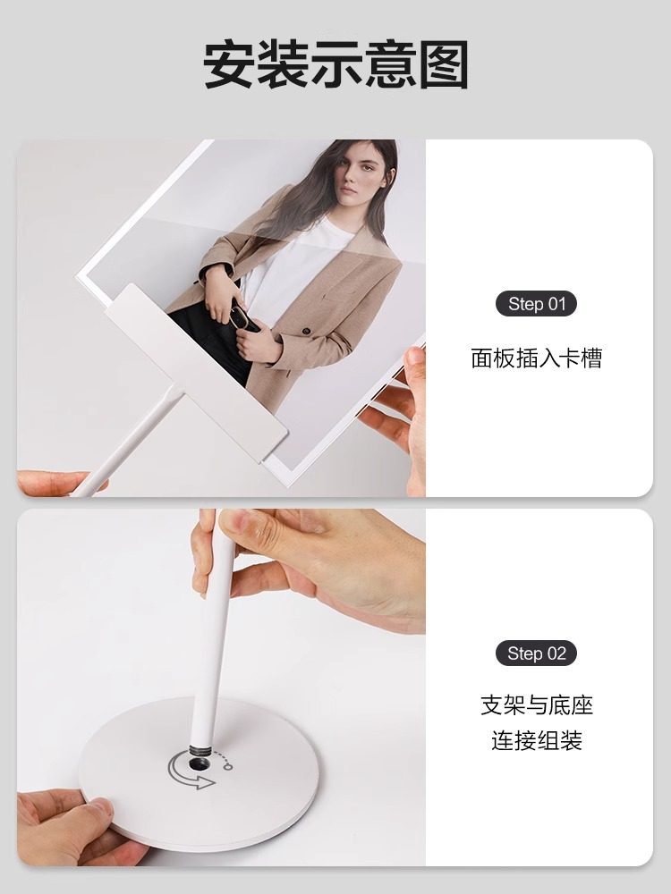 服装店桌面金属海报架价格展示牌亚克力立牌a3促销广告牌商城百货