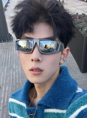 赛博朋克风墨镜女2025夏季网红y2k未来科技感男士太阳镜防紫外线