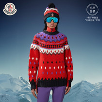 Moncler Alliance Ms Lady Alpaca Wool and wool jacquard sweaters