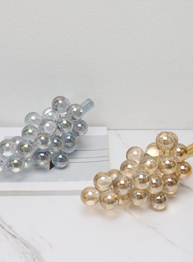 北欧简约轻奢菸灰水晶葡萄样板间家居玄关客厅电视柜桌面创意摆件