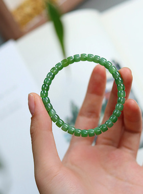 琳琯瑛和田碧玉直切手串