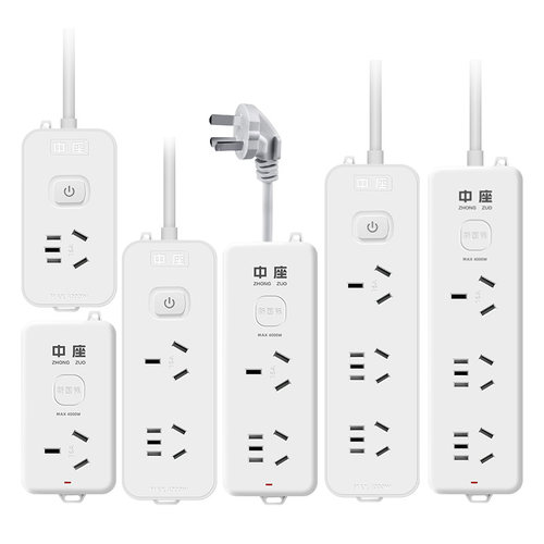 大功率插排空调热水器16安三孔插座10a转16a转换器延长线接拖线板 - 图0