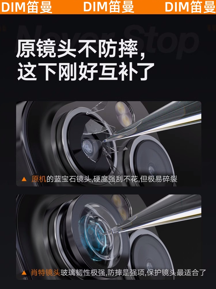 【德国进口】iPhone15ProMax镜头膜适用苹果15Pro手机15摄像头max贴膜ip新款15Plus后置保护防盖pm套圈 - 图3