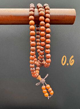 天然雷击枣木108颗念珠手串流珠手链本命年配饰枣木文玩手持珠子