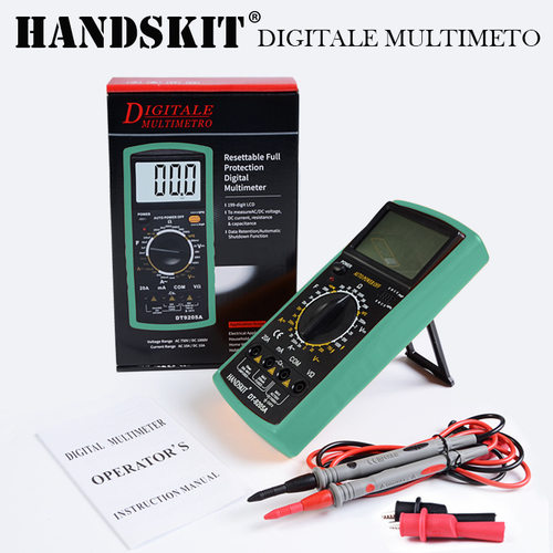 handskit dt-920大屏幕  数字万用表 电阻交直流电压表 鳄鱼夹 - 图2