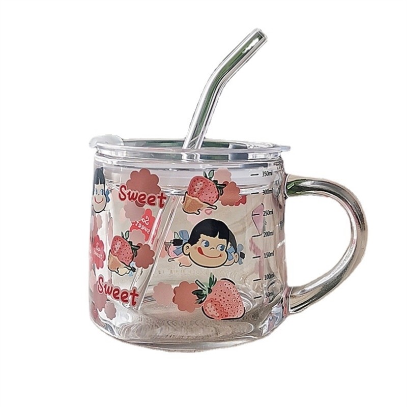 玻璃量杯可微波男水杯新款便携婴儿辅食刻度杯学生大容量卡罗搅拌,淘宝优惠券,粉丝福利购,淘宝优惠卷