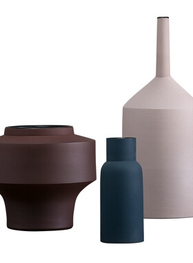 Best west 莫兰迪陶瓷花瓶摆件样板间瓷器创意家居玄关装饰品花器