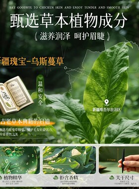 新疆正品乌斯曼草棒眉毛头发睫毛