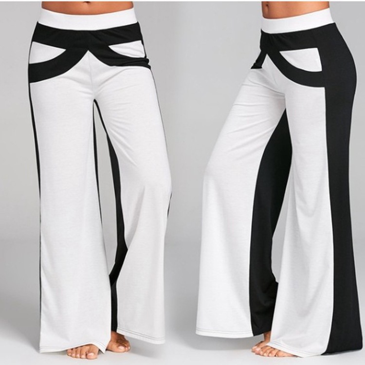 Women's stylish casual wide-leg pants 女式时尚休闲弹力阔腿裤 - 图1