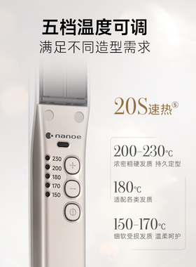 【立即加购15号20点付定】松下卷发棒膜发棒2.0护发直板夹HN10