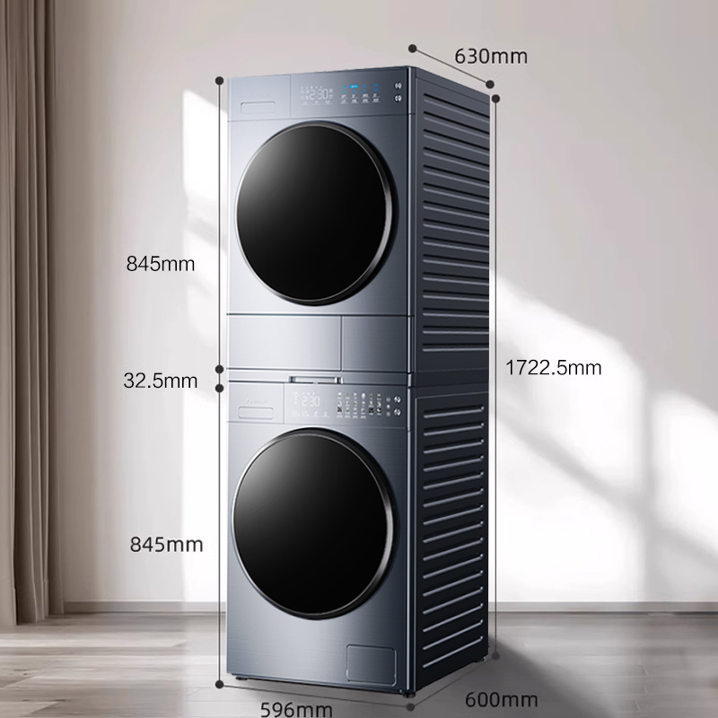 松下高奢旗舰洗烘套装10+9KG纳诺怡除菌双智投洗衣机L186+9098V