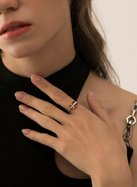 VEKE变色水铝石开口戒指女