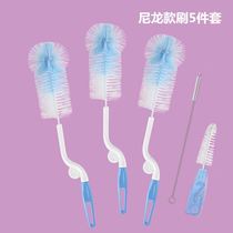 Baby Silicone Milk Bottle Brush Long Handle Cup Brush Lengthened Wash Cup Brushed Clean God Instrumental Brush Suit 360 Degrees Rotation