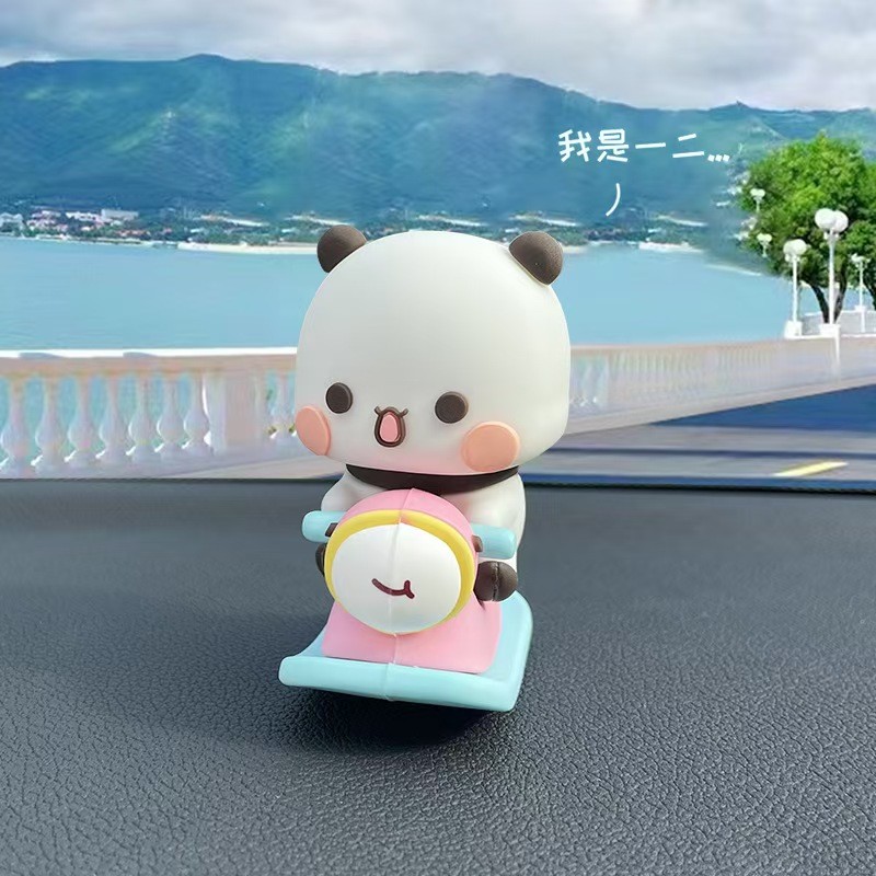 一二布布摇摇乐桌面玩偶可爱表情包汽车内车载摆件装饰品情侣公仔 - 图3