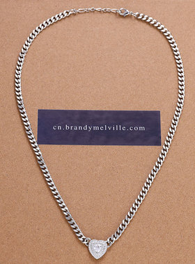 bm官网爱心项链新款百搭轻奢小众