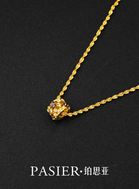铂思亚铜合金 合成立方氧化锆 铂思亚 [金色流年] 项链BD7852香槟