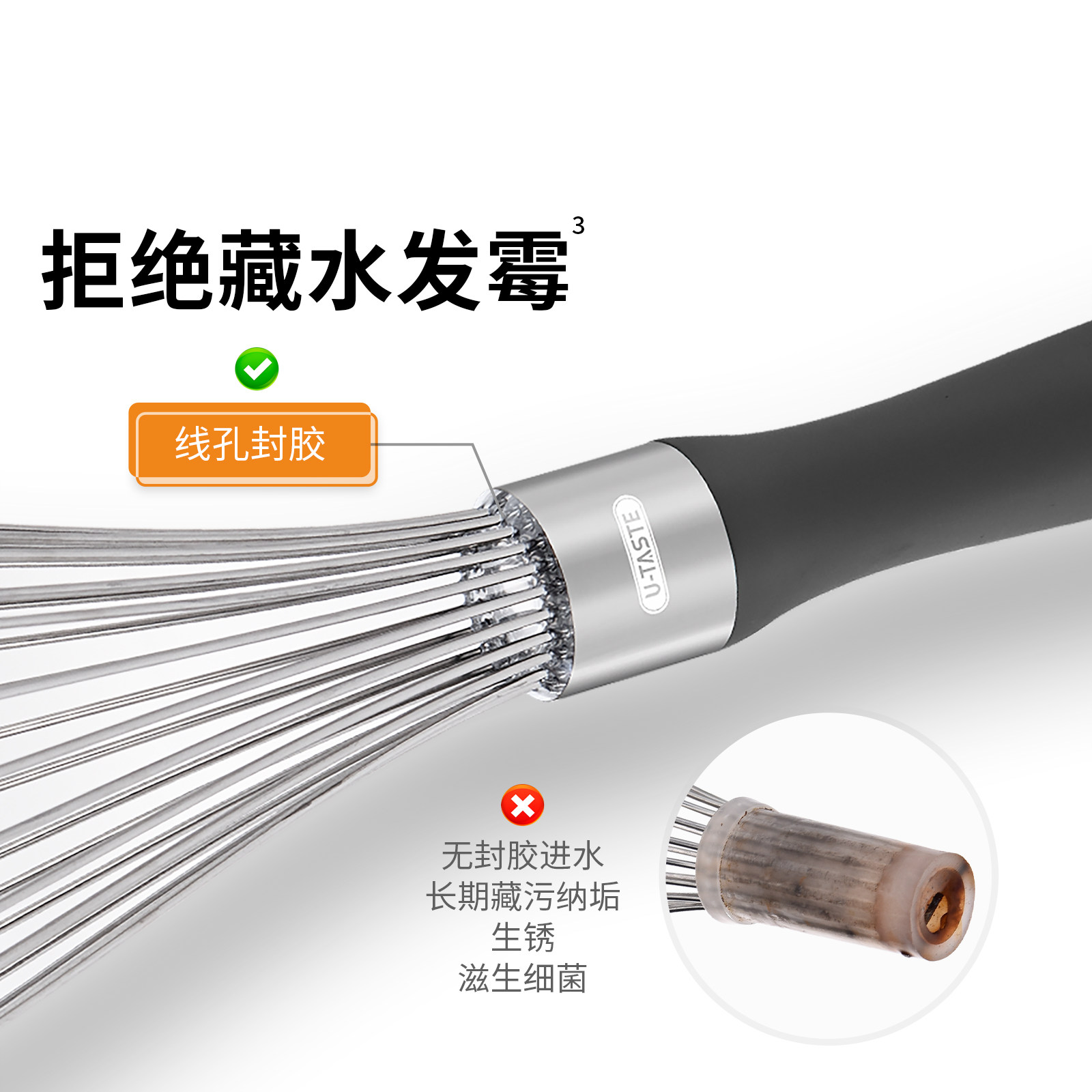 U-Taste有它316不锈钢打蛋器手动搅拌棒手持鸡蛋器蛋抽家用304,淘宝优惠券,粉丝福利购,淘宝优惠卷