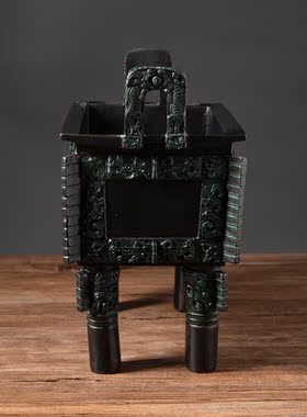 青铜招财复古办公室司母戊鼎香炉