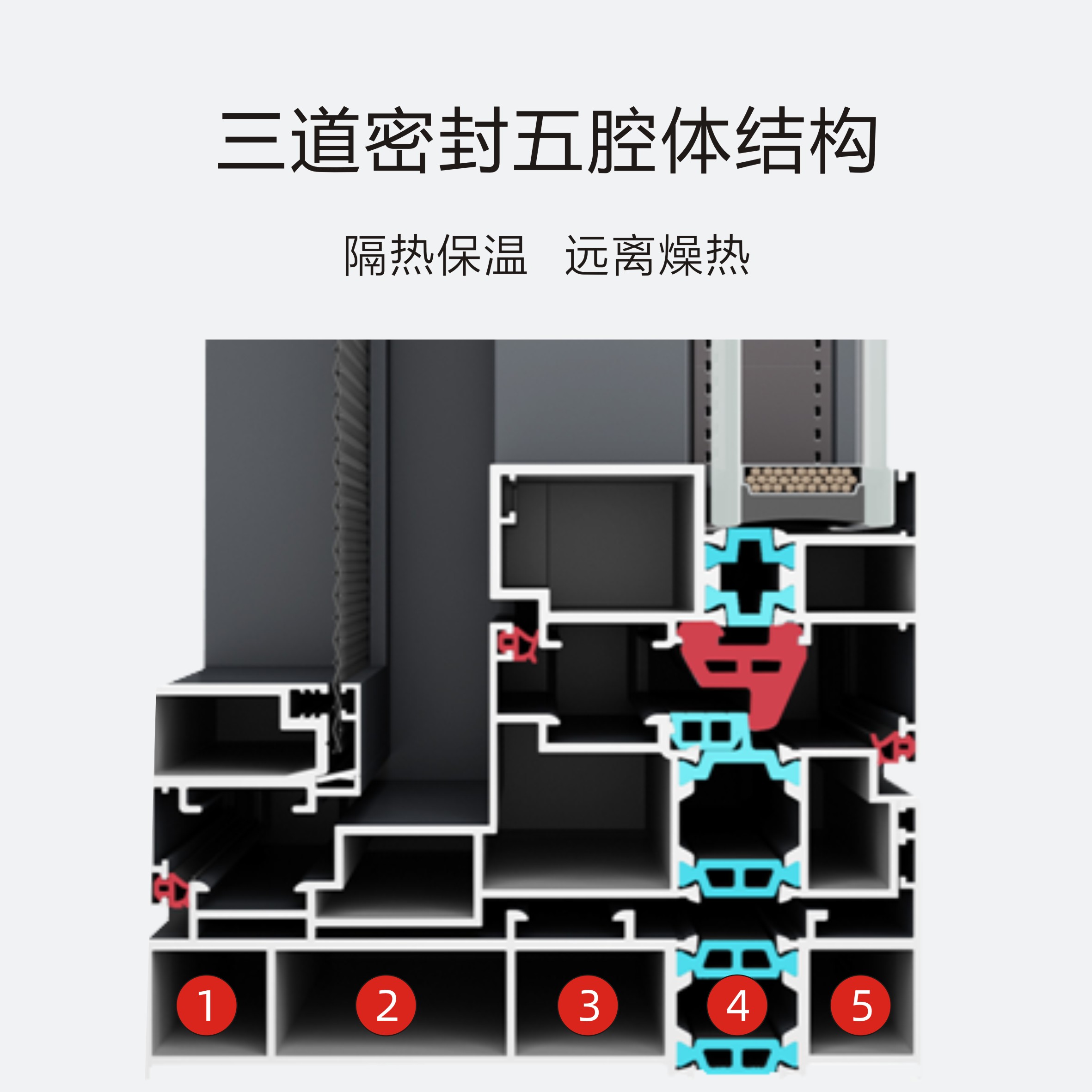 禾润门窗玉禾130窗纱一体平开窗落地窗封阳台断桥铝门窗外开定制 - 图2