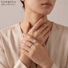 TopMiya artificial diamond ring water drop egret