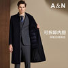 AntonNeal mulberry silk wool coat men's long coat