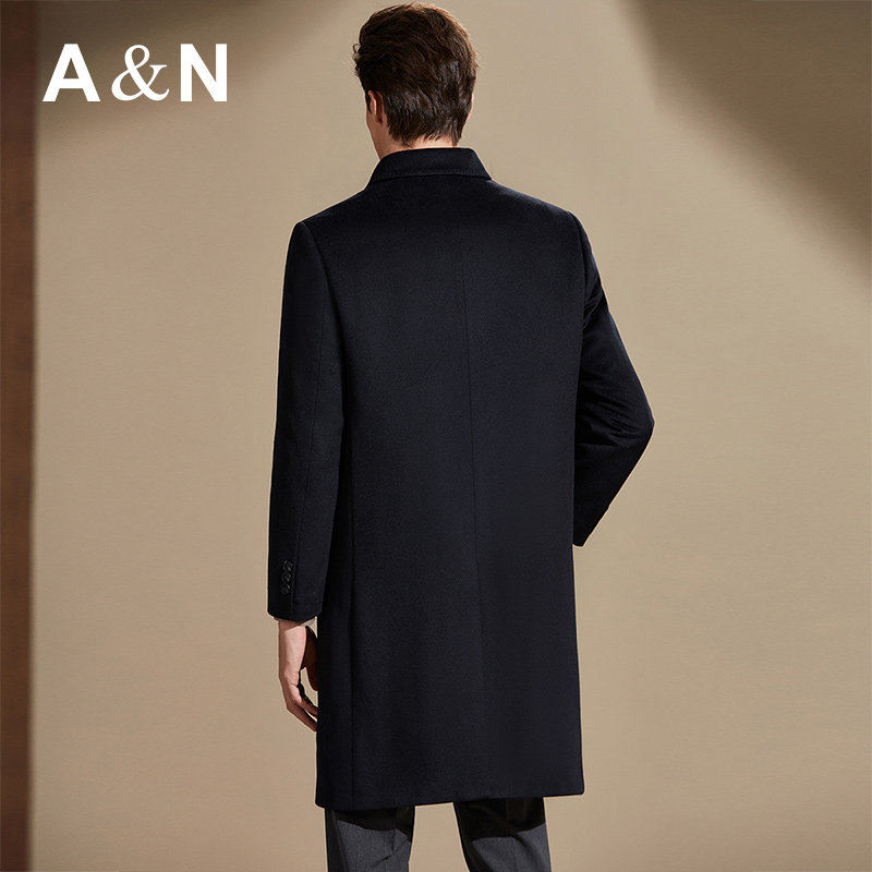 【白鹅绒内胆可拆卸】AntonNeal冬季长款过膝羊毛大衣男风衣外套,淘宝优惠券,粉丝福利购,淘宝优惠卷
