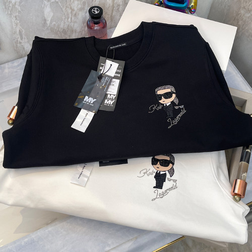 欧洲站老佛爷男士卫衣高端轻奢潮牌秋冬新款时尚简约纯棉上衣加绒 - 图3