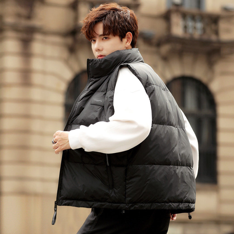 轻奢风ins港风短款立领羽绒马夹男休闲潮面包服保暖外套马甲背心,淘宝优惠券,粉丝福利购,淘宝优惠卷