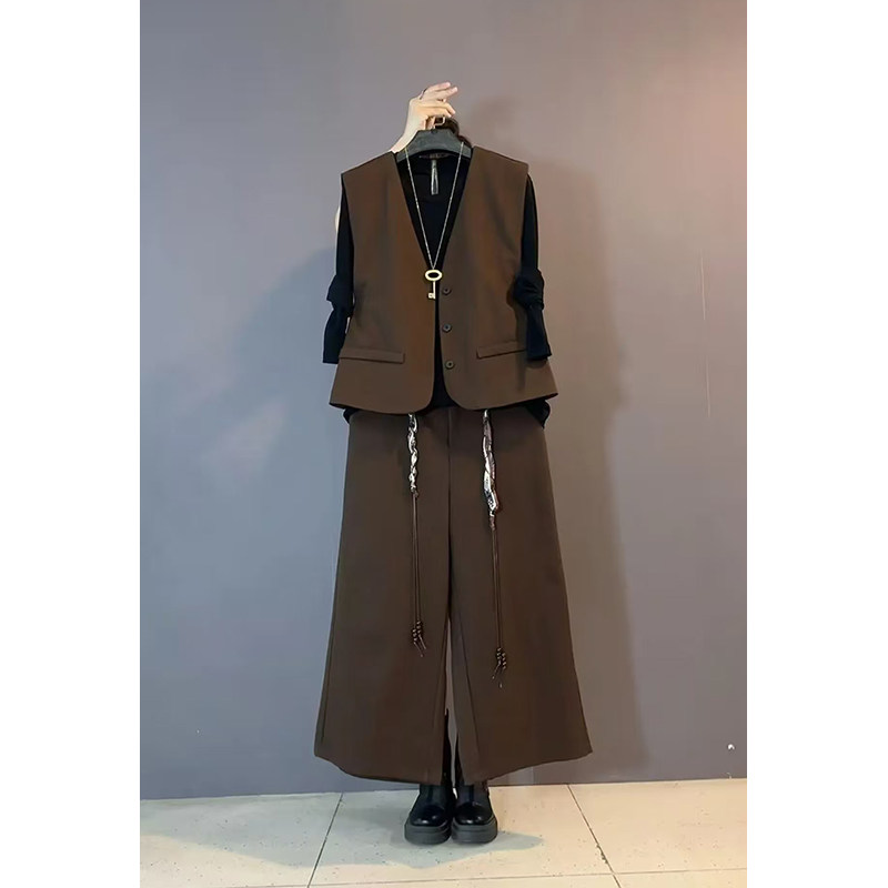 秋季时尚大码女装减龄显瘦裤子三件套气质遮肉长袖套装宽松遮肚子,淘宝优惠券,粉丝福利购,淘宝优惠卷