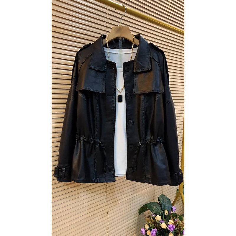 胖妹妹大码女装2026春款PU外套百搭遮肉皮衣长袖外套皮夹克显瘦潮,淘宝优惠券,粉丝福利购,淘宝优惠卷