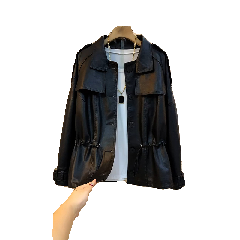 胖妹妹大码女装2026春款PU外套百搭遮肉皮衣长袖外套皮夹克显瘦潮,淘宝优惠券,粉丝福利购,淘宝优惠卷