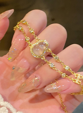 铜镀银仿白玉髓葫芦手链女新中式