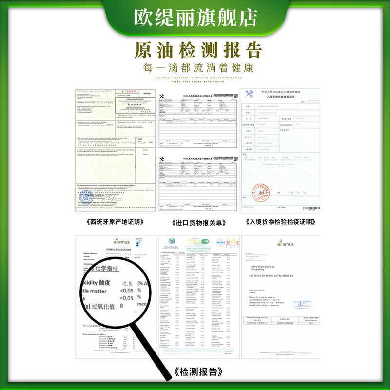 欧缇丽特级初榨橄榄油5L*2大桶 进口低健身脂食用油 官方正品纯正 - 图1