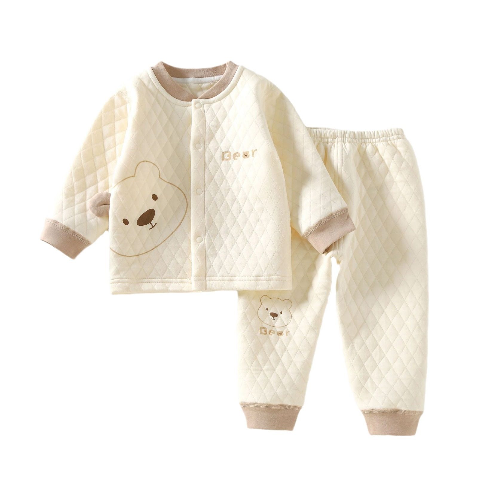 婴儿保暖内衣套装夹棉加厚三层纯棉秋衣秋裤秋冬春秋男女宝宝衣服,淘宝优惠券,粉丝福利购,淘宝优惠卷
