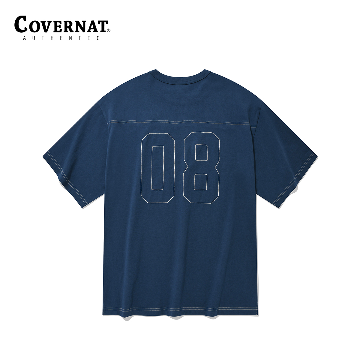 Covernat短袖T恤男女小拱形标志美式足球TEE纯棉上衣-图0